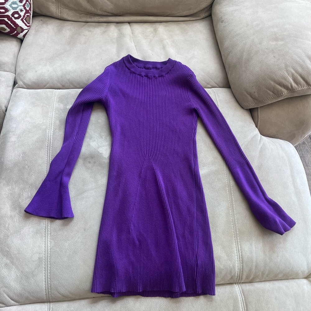 Purple long sleeve dress